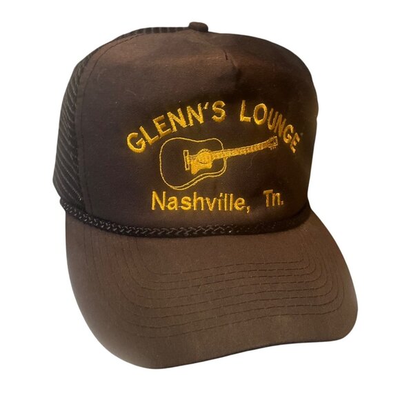 Vtg 80s Glenn's Lounge Nashville Mesh Snapback Trucker Hat Cap - Picture 1 of 7